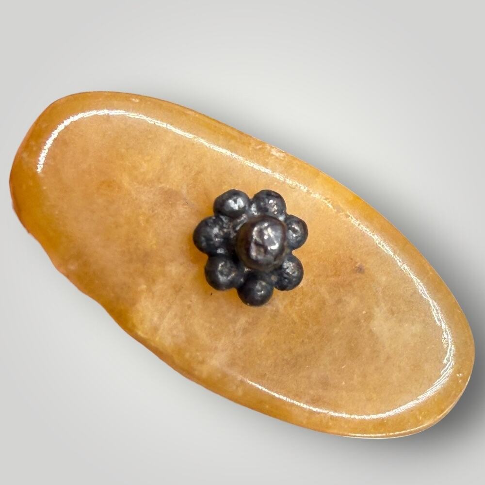Vintage Tiger Eye Gemstone Chip Necklace Sterling Silver 925 Yellow Jade Pendant - Picture 8 of 13